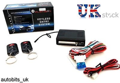 Universal Remote Central Locking Upgrade Kit Keyless Entry +2 Fobs LED