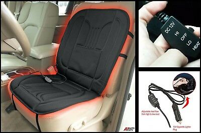 flexzon Electric 12V Warm Heating Car Seat Cover Pad Auto Car Heated Seats Cushion Black For 