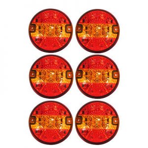 6x 24v Led Oval Clearance Red Tail Side Marker Lights Position For Truck Trailer