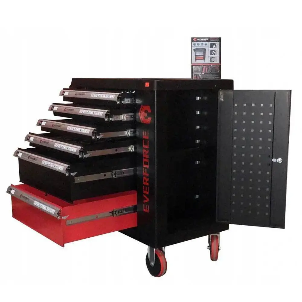 Professional tool cabinet trolley with seven drawers and 154 tools included. - Image 2