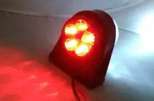 2 x 12V or 24V LED Side Marker Lights with Horn for Trucks Trailers & Chassiss (Red/White) - Image 2