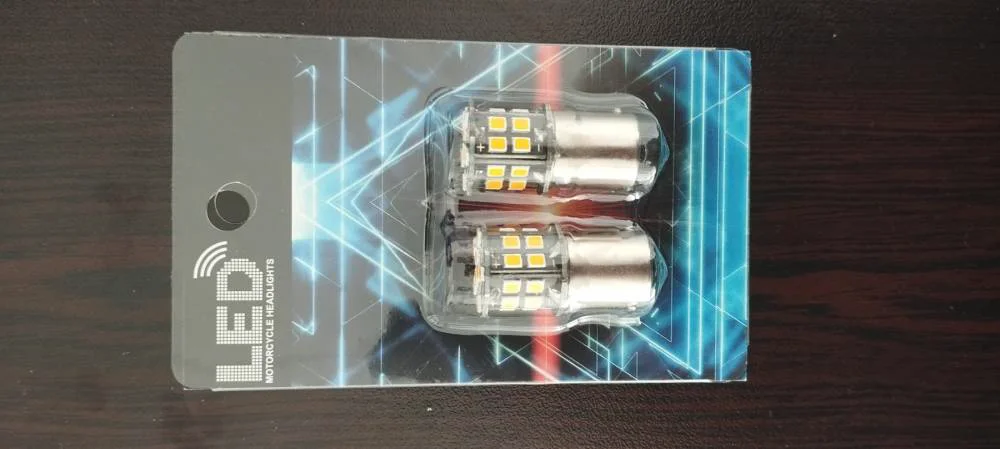 2 x 30 SMD LED BA15S 1156 (PY21W) 12V Orange CANBUS Compatible Offset Pins (150°) - Image 2