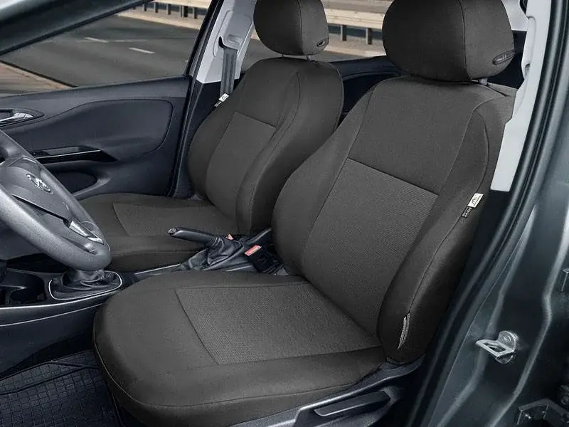 Opel Corsa E 2014-2019 Tailore Made Seat Seat Covers Full Set Black Fabric - Image 2